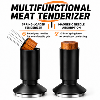 Alternate view of Espresso Tamper WDT Distributor 53mm 2-in-1 Stainless Steel: yozcoffee 2 in 1 espresso tamper magnetic needle distribut (2)