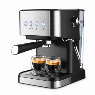 Espresso Coffee Machine 20 Bar 1.5L Stainless Steel Black: hero product shot