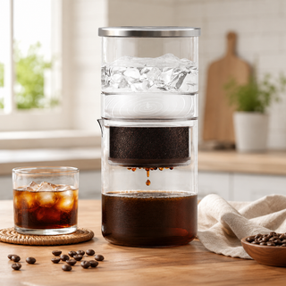 Alternate view of Ice Drip Cold Brew Maker 300ml Glass Slow Drip Transparent: glass slow alternate angle full