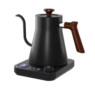 Alternate view of Electric Gooseneck Kettle 0.9L 304 Stainless Steel: yozcoffee electric gooseneck kettle 09l variable temperatu 02 black front
