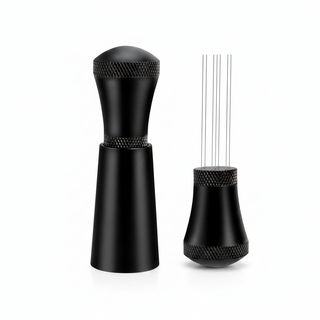 WDT Espresso Distribution Tool 7-Needle Aluminum Alloy: yozcoffee wdt espresso distribution tool 7 needle silver b 01