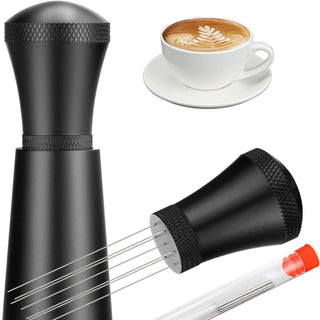 Alternate view of WDT Espresso Distribution Tool 7-Needle Aluminum Alloy: yozcoffee wdt espresso distribution tool 7 needle silver b 02