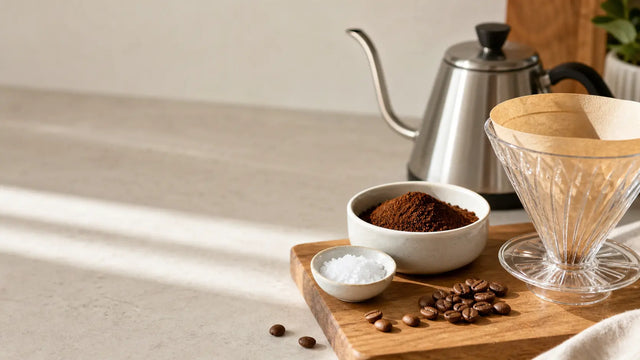 コーヒー粉に塩を加えるとどうなる？