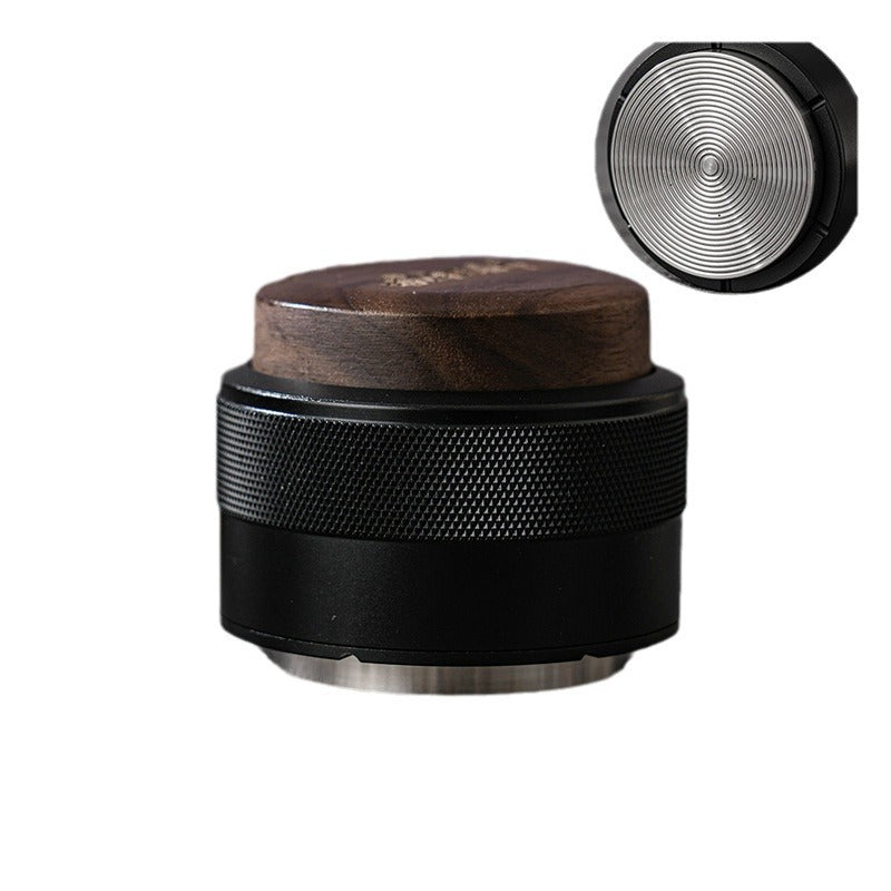 Espresso Distributor Tamper 51/58mm Walnut Wood Puck Prep: wood black