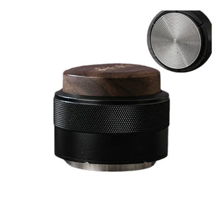 Yozcoffee エスプレッソディストリビューター タンパー 51/58mm ウォールナットウッド パック準備 ブラック/シルバーの商品画像