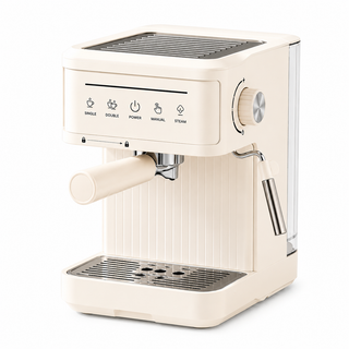 20 Bar Espresso Machine with Steam Wand & 1.8L Tank: cream hero product shot