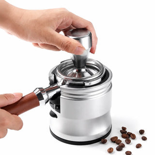 Yozcoffee エスプレッソ タンピングスタンド アルミニウム合金 ポルタフィルター調整可能 シルバー/グレーの商品画像