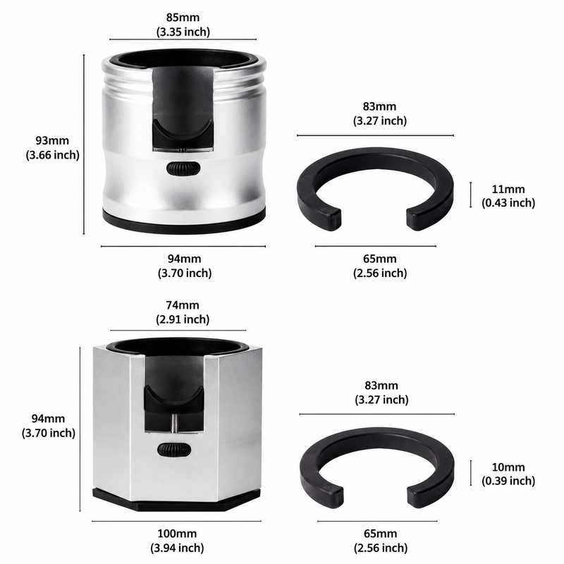 Espresso Tamping Stand Aluminum Alloy Adjustable Portafilter: yozcoffee aluminum alloy espresso portafilter tamping stan (6)