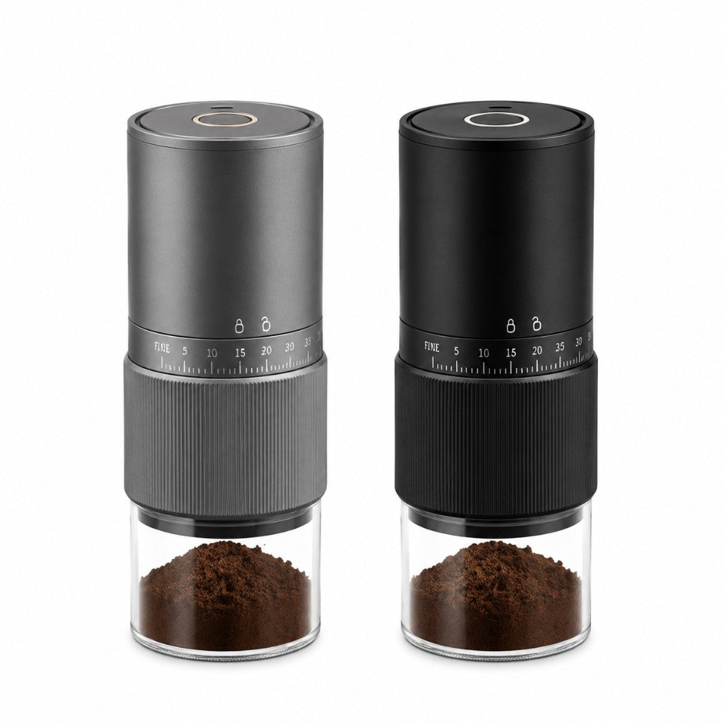 Automatic Espresso Grinder 35 Settings USB-C Rechargeable: gray black color options