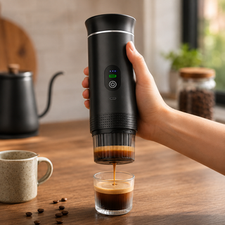 Alternate view of Portable Capsule Coffee Machine NS/DG Capsules & Ground Coffee: dg capsules alternate angle full