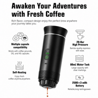 Portable Capsule Coffee Machine NS/DG Capsules & Ground Coffee: portable home outdoor use