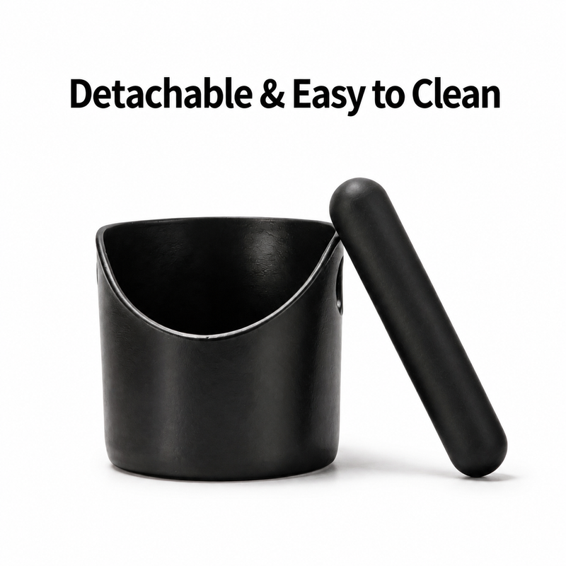Coffee Knock Box 0.45L ABS Rubber Metal Espresso Bar: rubber metal espresso detachable bar