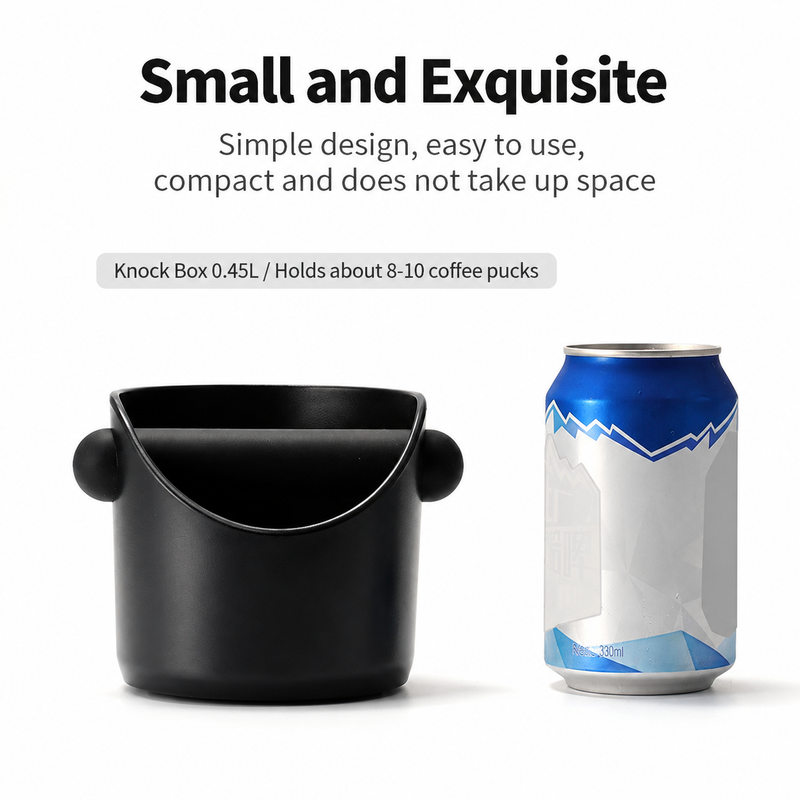 Coffee Knock Box 0.45L ABS Rubber Metal Espresso Bar: rubber metal espresso compact capacity