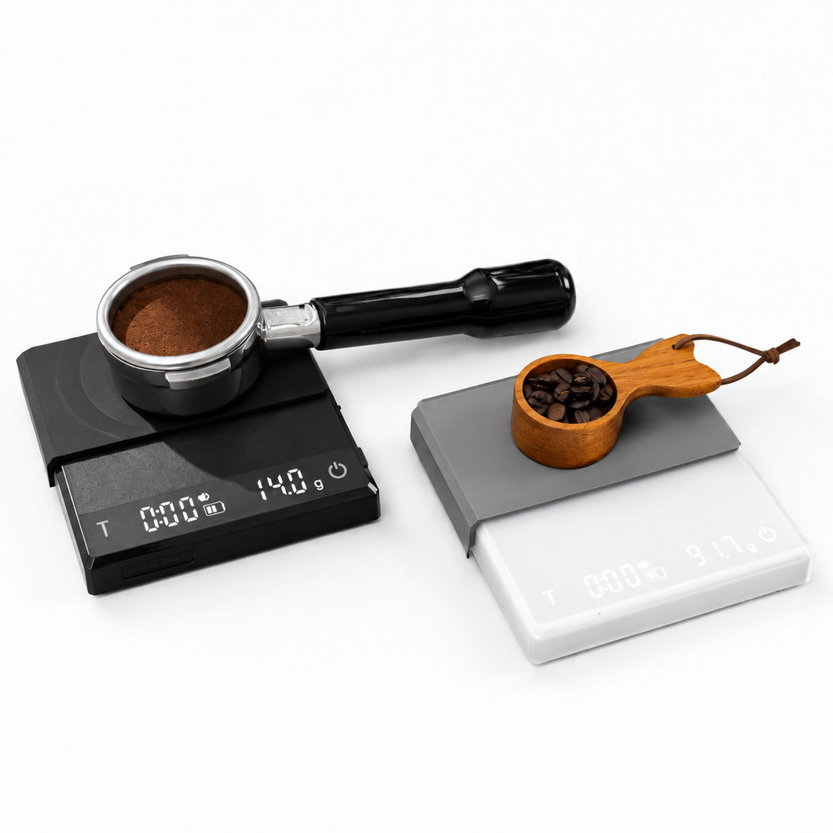Coffee Scale with Timer 2kg Digital Rechargeable Black/White: black color options