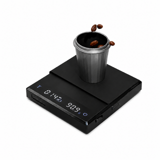 Alternate view of Coffee Scale with Timer 2kg Digital Rechargeable Black/White — alternate angle of the full product