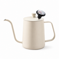 Gooseneck Pour Over Kettle 350ml Stainless Steel 5mm Spout: thermometer lid