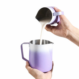 Yozcoffee ラテアートミルクピッチャー 350/600ml 304ステンレス グラデーションの商品画像