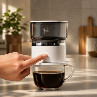 Alternate view of Pour Over Coffee Maker 304 Stainless Steel Tritan Portable: steel tritan alternate angle full