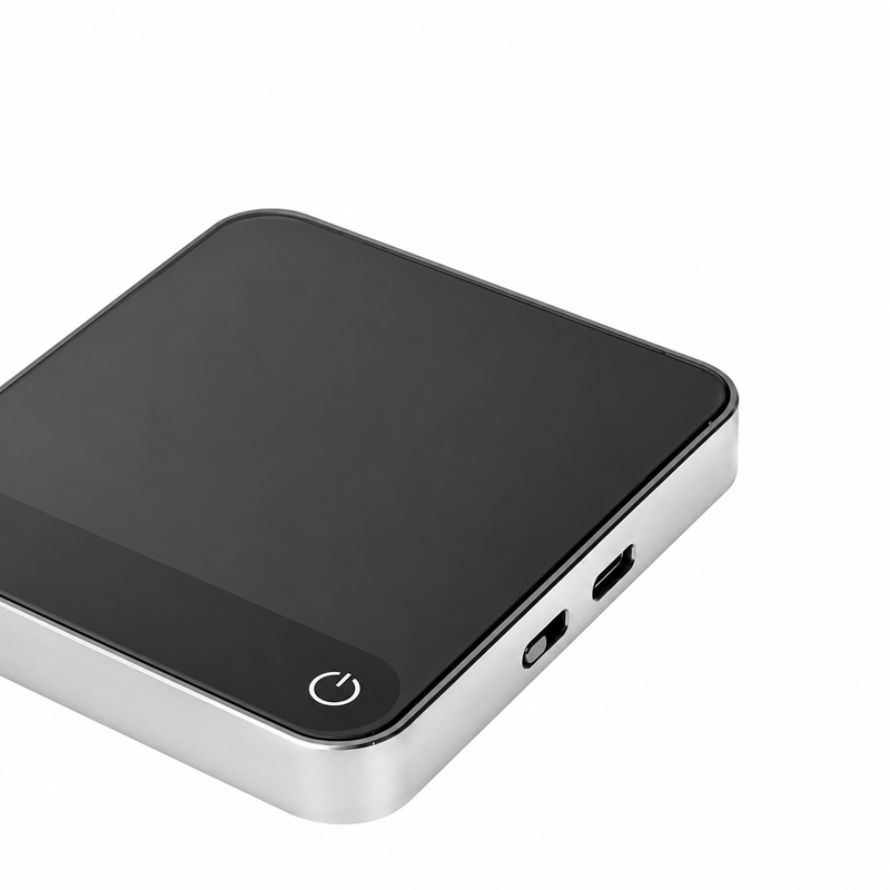 Coffee Scale with Timer 2kg 0.1g Aluminum Alloy USB-C Black: alloy digital side type