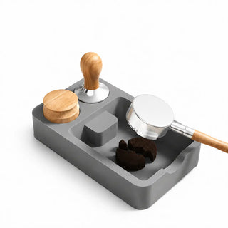 Yozcoffee エスプレッソ タンピングマット シリコン タンパースタンド コーヒーバー ブラック/グレーの商品画像