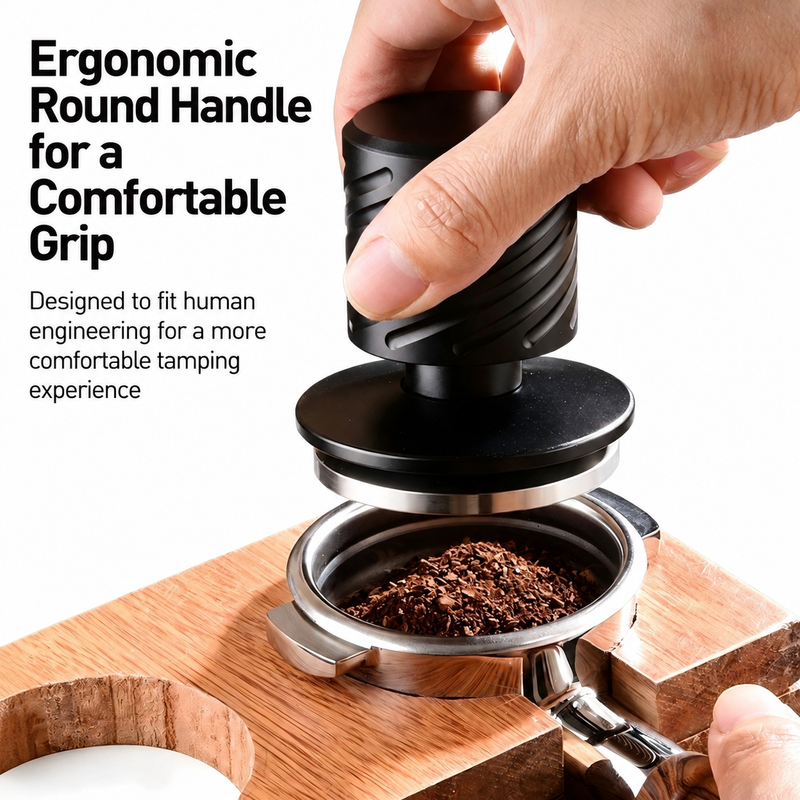 Spring Loaded Espresso Tamper, 51/53/58mm: ergonomic grip