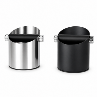 Espresso Knock Box Stainless Steel Silicone Bar Silver/Black: espresso task mqasj6lu1na41