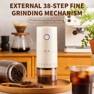 Electric Coffee Grinder 38-Step USB-C Rechargeable Ceramic: step grind setting