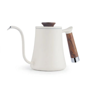 Yozcoffee グースネック式ドリップケトル 350/600ml ステンレス製 木製ハンドル 黒/白の商品画像